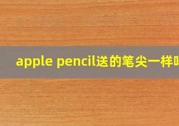 apple pencil送的笔尖一样吗